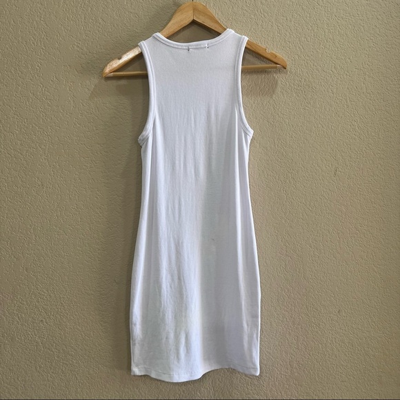 TALENTLESS Womens Bodycon White Tank Dress Sz XS Preppy Streetwear Party Beach - Picture 5 of 11